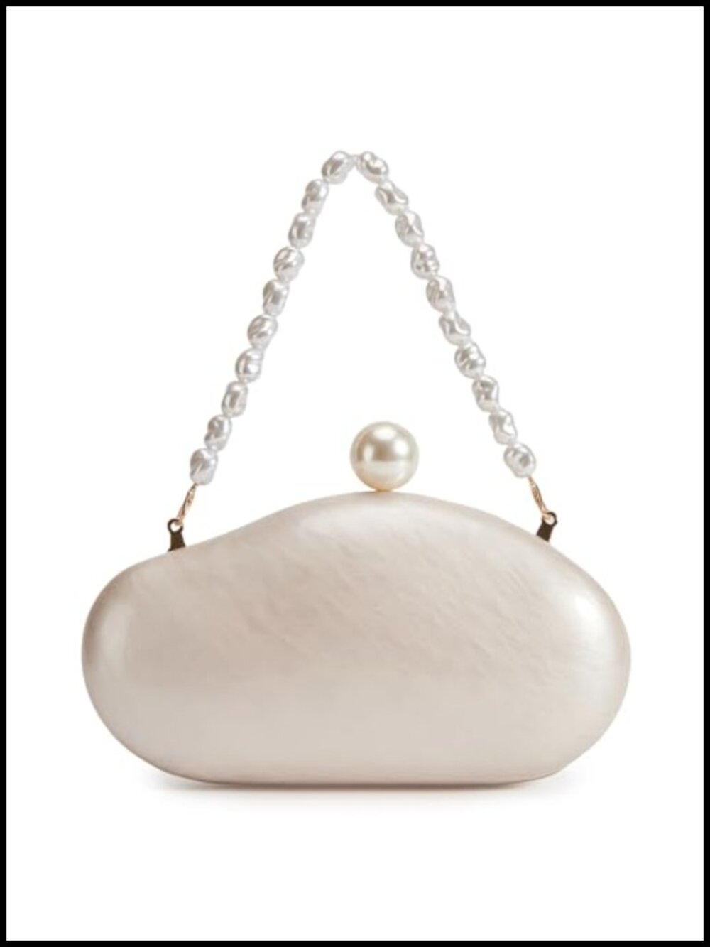 Acrylic Pearl Shell Clutch Purse Women Evening Handbag Shoulder